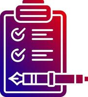 Check list Solid Gradient Icon vector