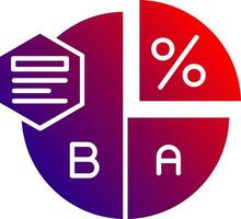 Pie chart Solid Gradient Icon vector