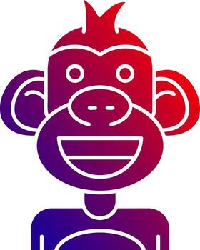 Smile Solid Gradient Icon vector