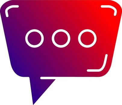 Message Solid Gradient Icon vector