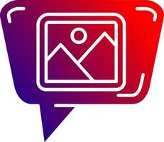 Image Solid Gradient Icon vector