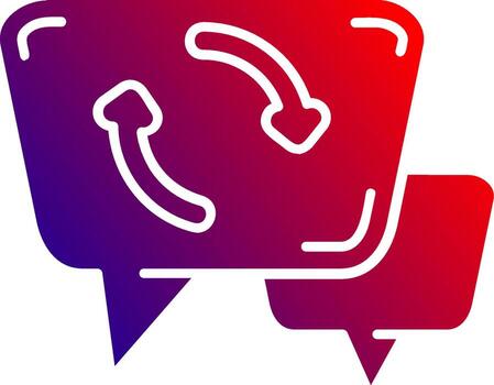 Syncing Solid Gradient Icon vector