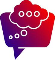 Thinking Solid Gradient Icon vector
