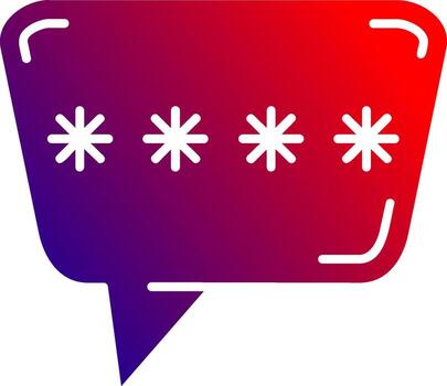 Chat box Solid Gradient Icon vector