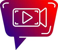 Video chat Solid Gradient Icon vector