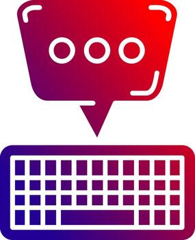 Keyboard Solid Gradient Icon vector