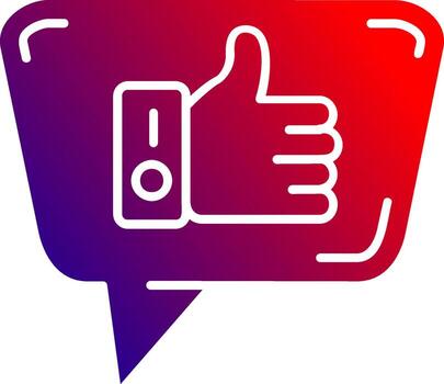 Like Solid Gradient Icon vector