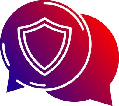 Secure Solid Gradient Icon vector