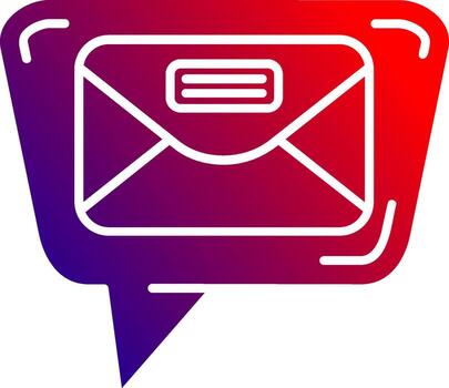 Mail Solid Gradient Icon vector