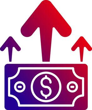 Increase Solid Gradient Icon vector