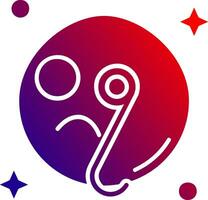 detective sólido degradado icono vector