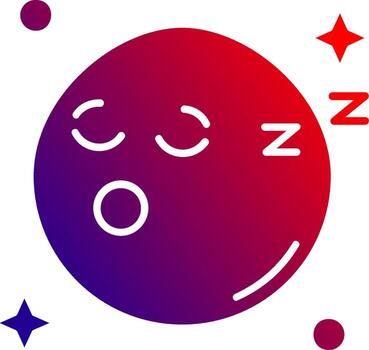 dormir sólido degradado icono vector
