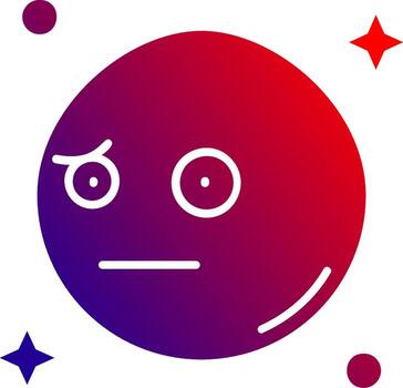 Confused Solid Gradient Icon vector