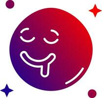 Drooling Solid Gradient Icon vector