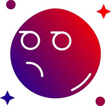 Suspicious Solid Gradient Icon vector