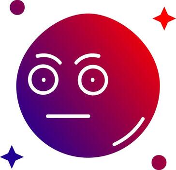 Embarrassed Solid Gradient Icon vector