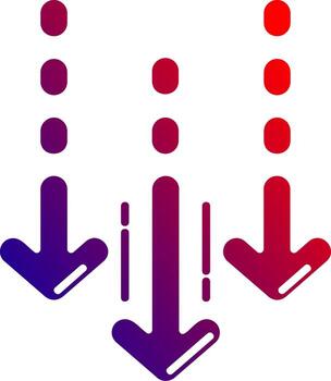 Decrease Solid Gradient Icon vector