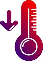 Low temperature Solid Gradient Icon vector