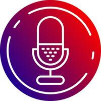 Microphone Solid Gradient Icon vector