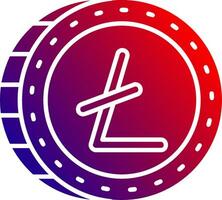 Litecoin Solid Gradient Icon vector