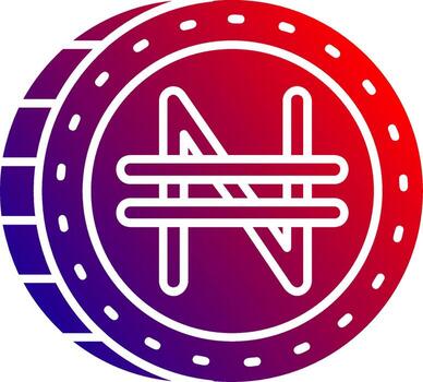 Namecoin sólido degradado icono vector