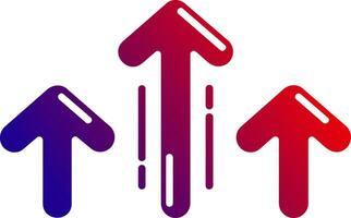 Increase Solid Gradient Icon vector