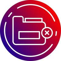 Delete Solid Gradient Icon vector