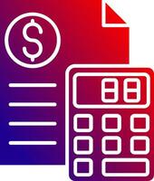 Calculator Solid Gradient Icon vector