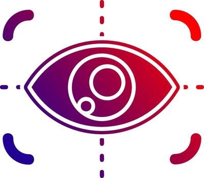 Focus Solid Gradient Icon vector