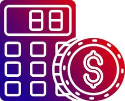 Calculator Solid Gradient Icon vector