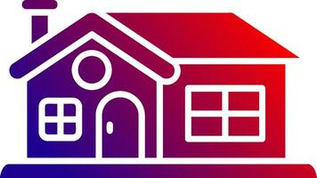 House Solid Gradient Icon vector