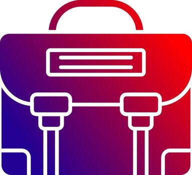 Briefcase Solid Gradient Icon vector