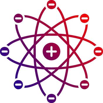 Atom Solid Gradient Icon vector