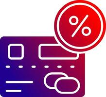 Percentage Solid Gradient Icon vector