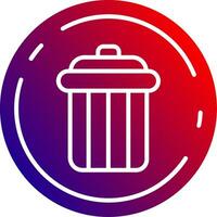 Delete Solid Gradient Icon vector