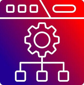 Setting Solid Gradient Icon vector