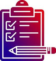 Exam Solid Gradient Icon vector