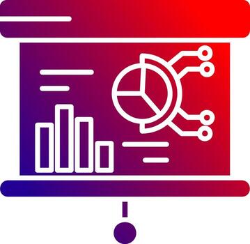 Presentation Solid Gradient Icon vector