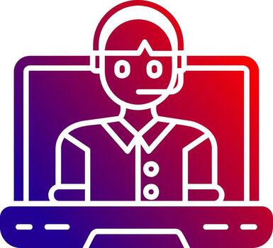 Online course Solid Gradient Icon vector