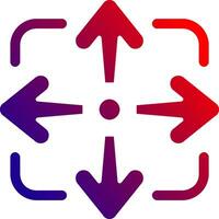 Move Solid Gradient Icon vector