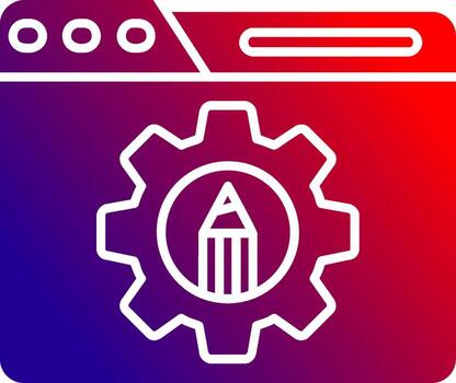 Settings Solid Gradient Icon vector