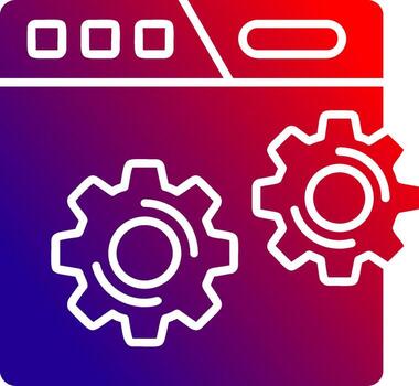 Web setting Solid Gradient Icon vector