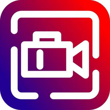 vídeo sólido degradado icono vector