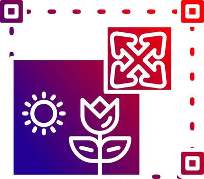 Move Solid Gradient Icon vector