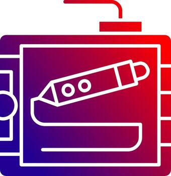 Drawing tablet Solid Gradient Icon vector