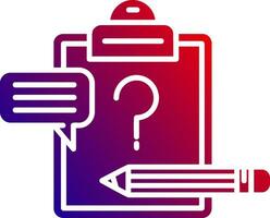 Briefing Solid Gradient Icon vector