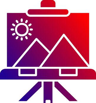 lona sólido degradado icono vector