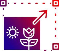 Resizing Solid Gradient Icon vector