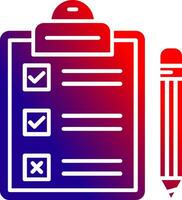 Task Solid Gradient Icon vector