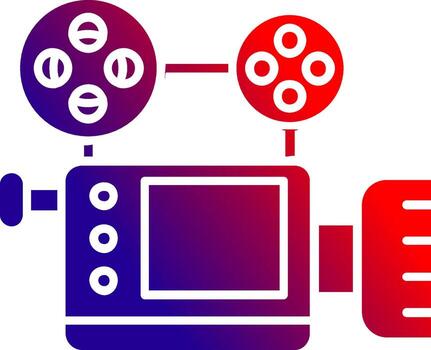 Video camera Solid Gradient Icon vector